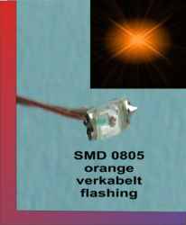 LED SMD 0805 orange flashing and wired